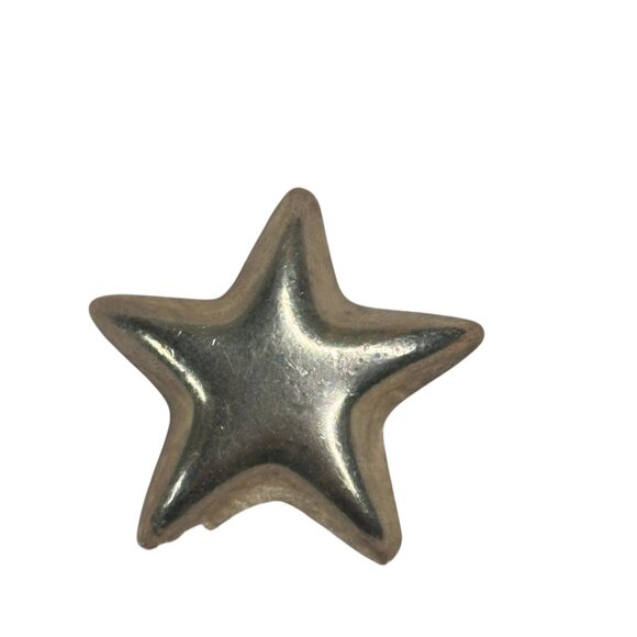 Vintage Tiffany & Co Mexico 925 Sterling Silver Puffy Star Brooch Pin - Picture 9 of 11